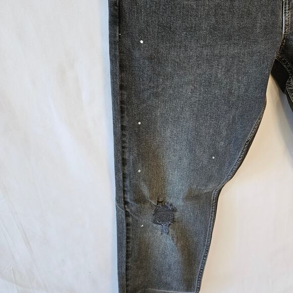 Levi's [Read] 512 Slim Taper Black Distressed Paint Splatter Stretch 33x32(30.5) - Picture 3 of 10